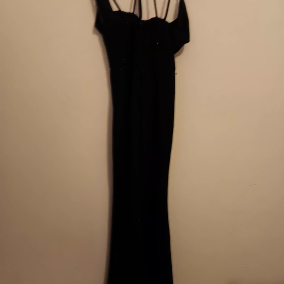 City Triangle Dress, Junior Girls Sz 7, Black Fancy, Maxi,  Glitter, EUC - Picture 2 of 5